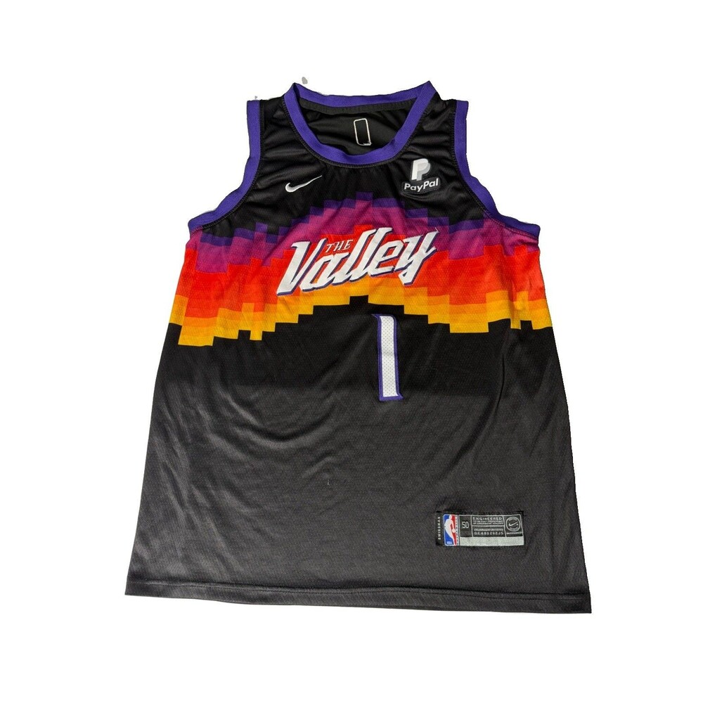 Devin Booker #1 Phoenix Suns The Valley Nike Swingman Jersey Stitched Size 50